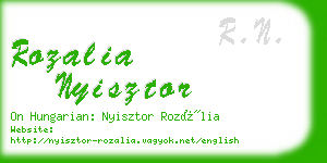 rozalia nyisztor business card